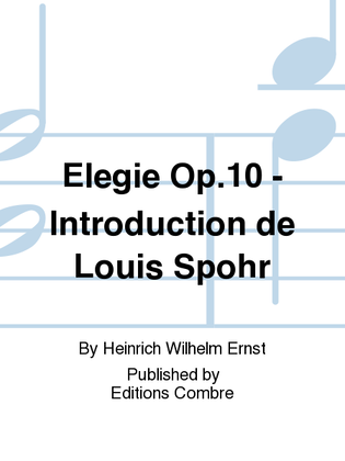 Book cover for Elegie Op. 10 - Introduction de Louis Spohr