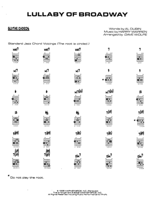 Book cover for Lullaby of Broadway: Guitar Chords