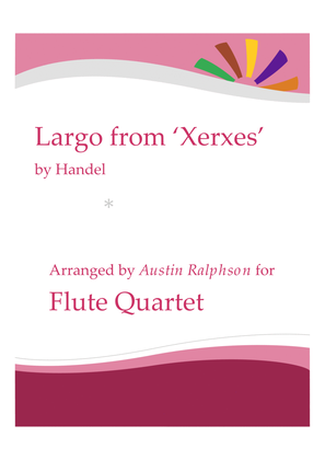 Book cover for Largo from Xerxes - flute quartet