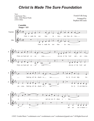 Christ Is Made The Sure Foundation (Duet for Soprano and Alto solo)