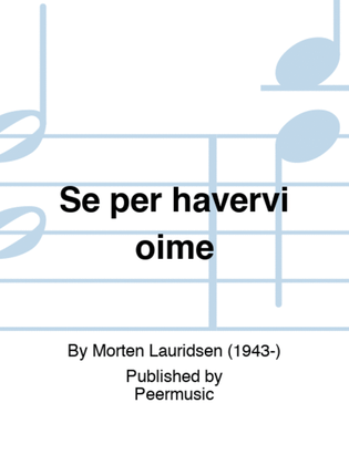 Book cover for Se per havervi oime