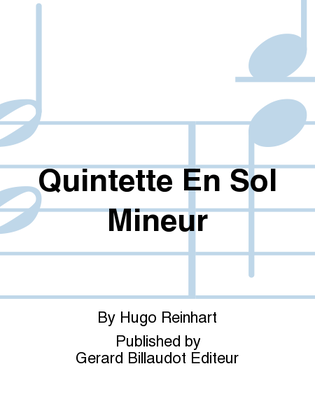 Book cover for Quintette En Sol Mineur