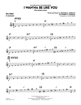 I Wan'na Be Like You (The Monkey Song) - Bb Solo Sheet