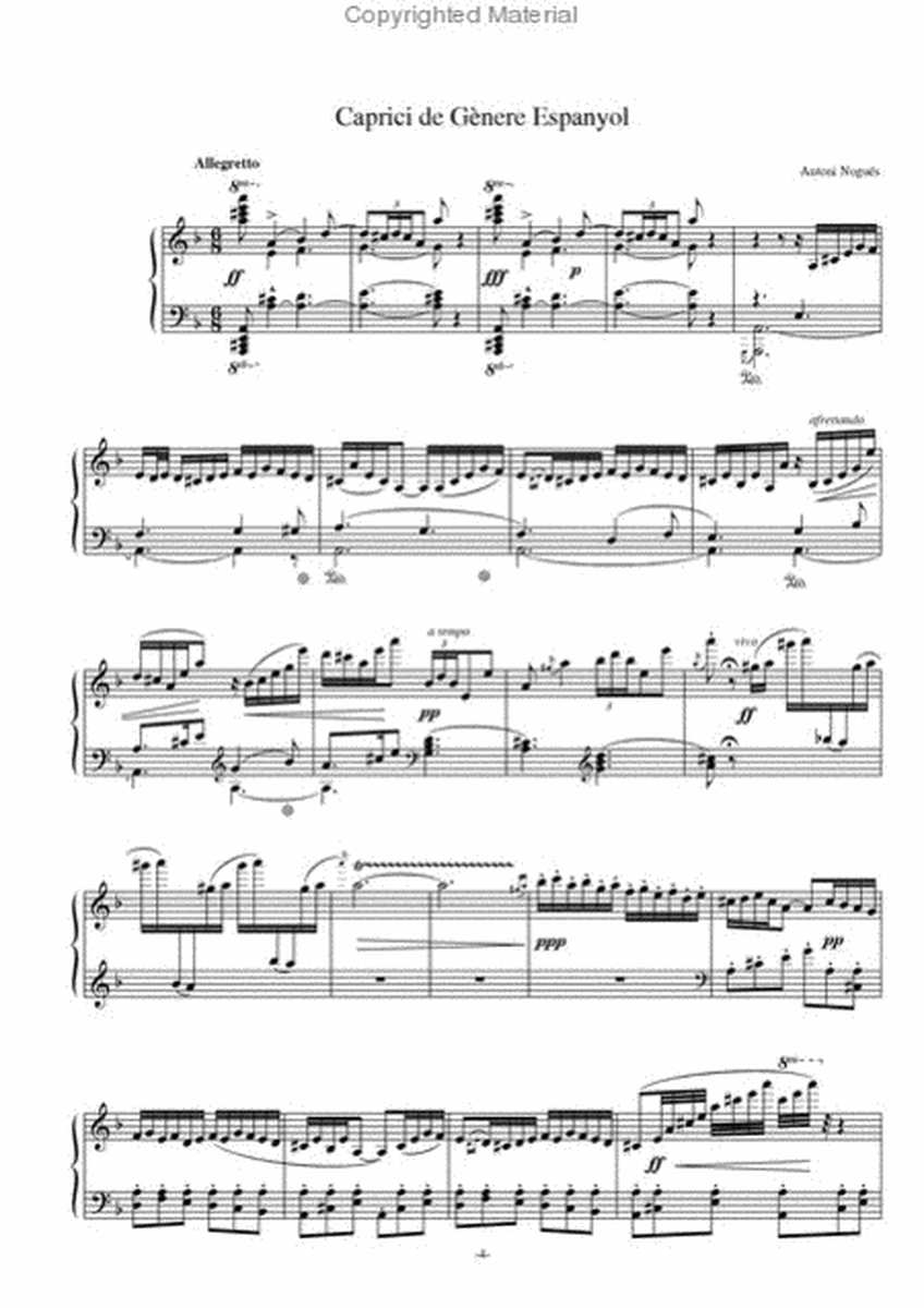 Caprici de genere espanyol Piano Solo - Sheet Music