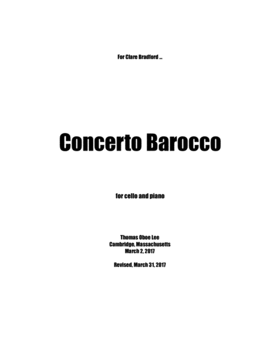 Concerto Barocco (2017) for cello and piano image number null