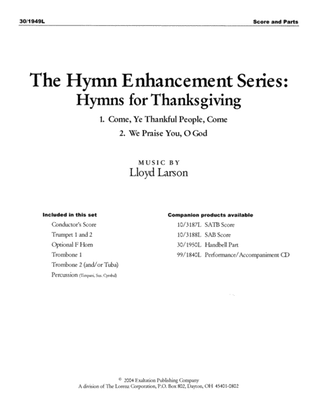 Book cover for Hymns for Thanksgiving - Brass and Percussion Score and Parts