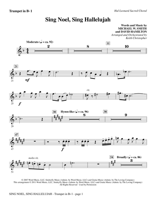 Book cover for Sing Noel, Sing Hallelujah - Bb Trumpet 1