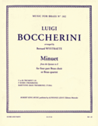 Book cover for Boccherini Luigi Wystraete Minuet Brass Quartet Score/parts Mfb182