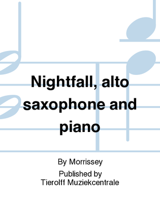 Book cover for Nightfall, Alto Saxophone & Piano