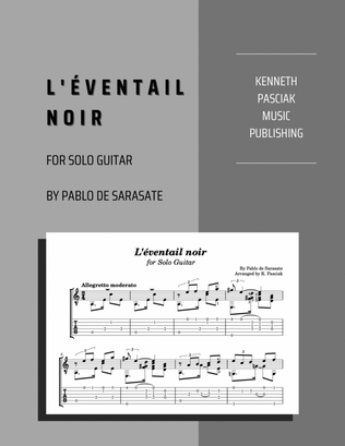 Book cover for L'éventail noir (for Solo Guitar)