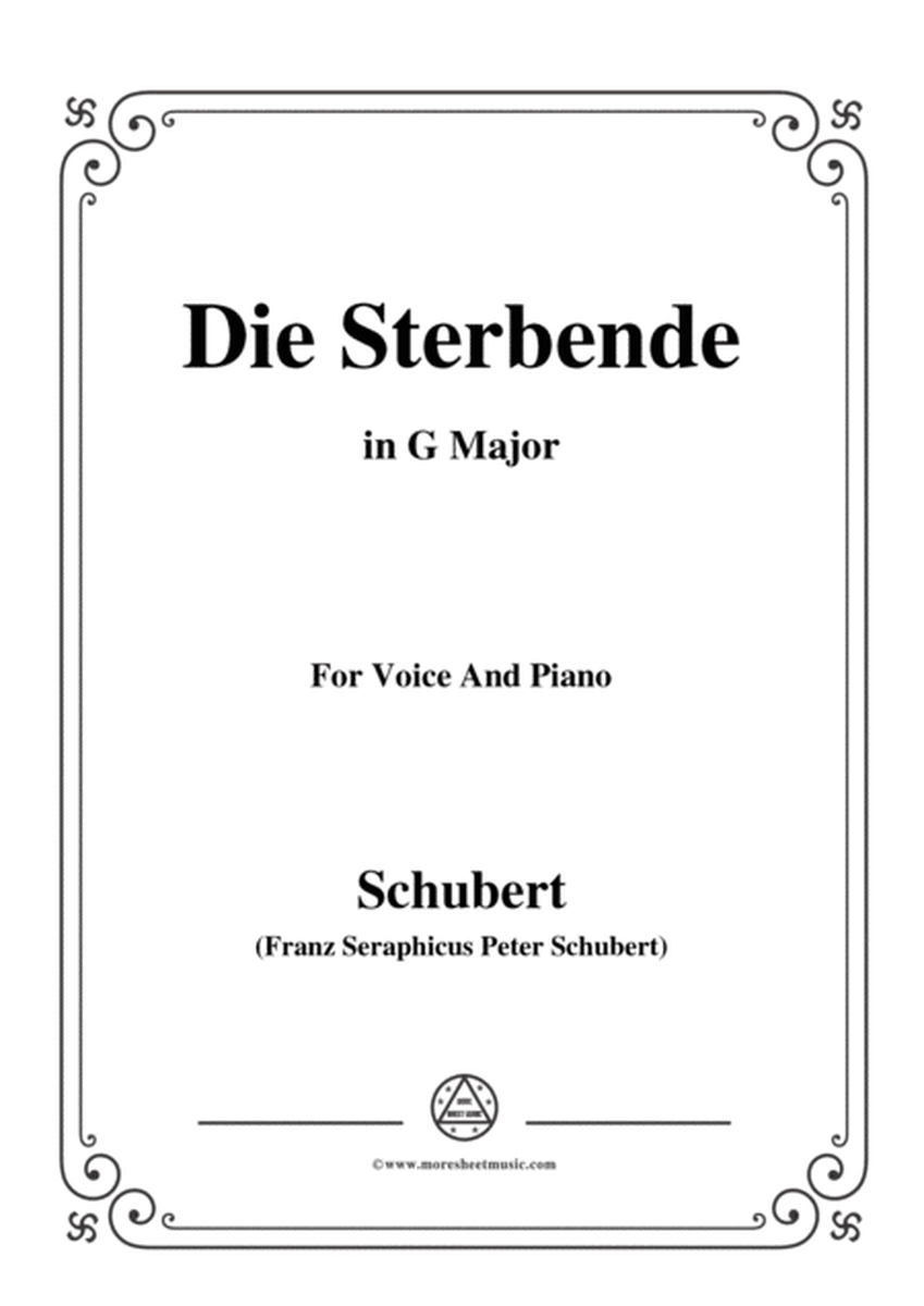 Schubert-Die Sterbende,in G Major,for Voice&Piano image number null