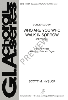 Book cover for Who Are You Who Walk In Sorrow