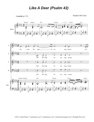 Book cover for Like A Deer (Psalm 42) (SATB)