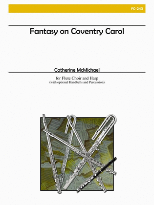 Book cover for Fantasy on Coventry Carol for Flute Choir