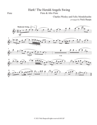 Hark! The Herald Angels Swing (Flute & Alto Flute) Flute part