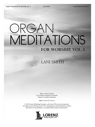 Book cover for Organ Meditations for Worship, Vol. 1