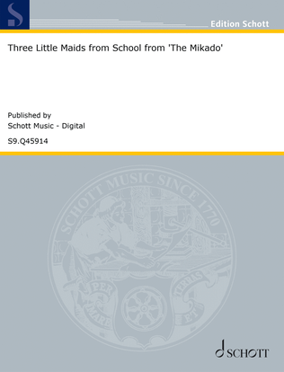 Book cover for Three Little Maids from School from 'The Mikado'