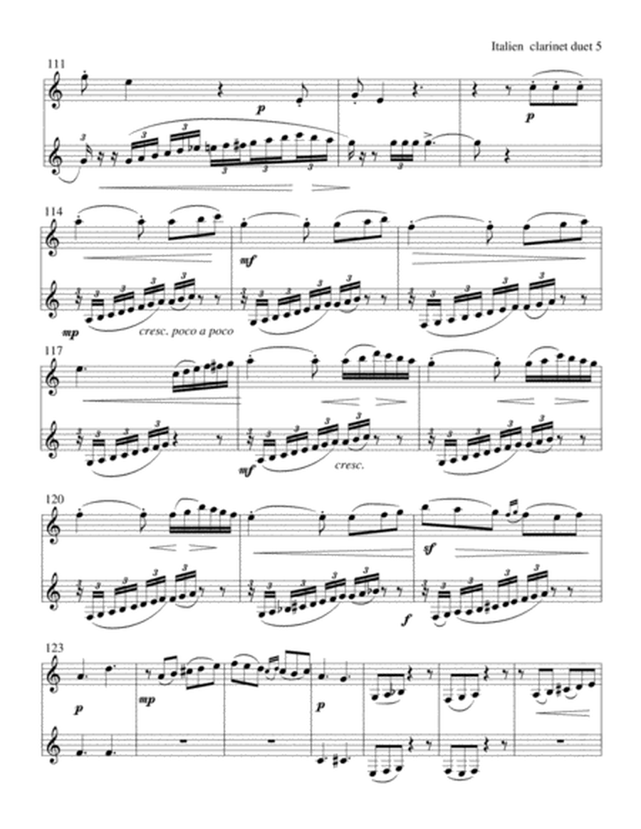 Capriccio Italien for clarinet duet (Tchaikowsky) by Peter Ilyich Tchaikovsky Clarinet Duet - Digital Sheet Music