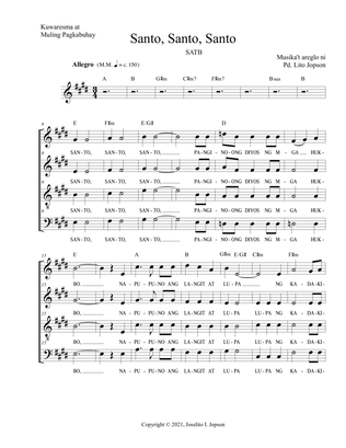 Santo, Santo! (SATB)