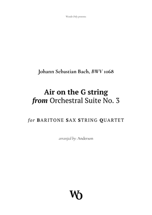 Book cover for Air on the G String by Bach for Baritone Sax and Strings