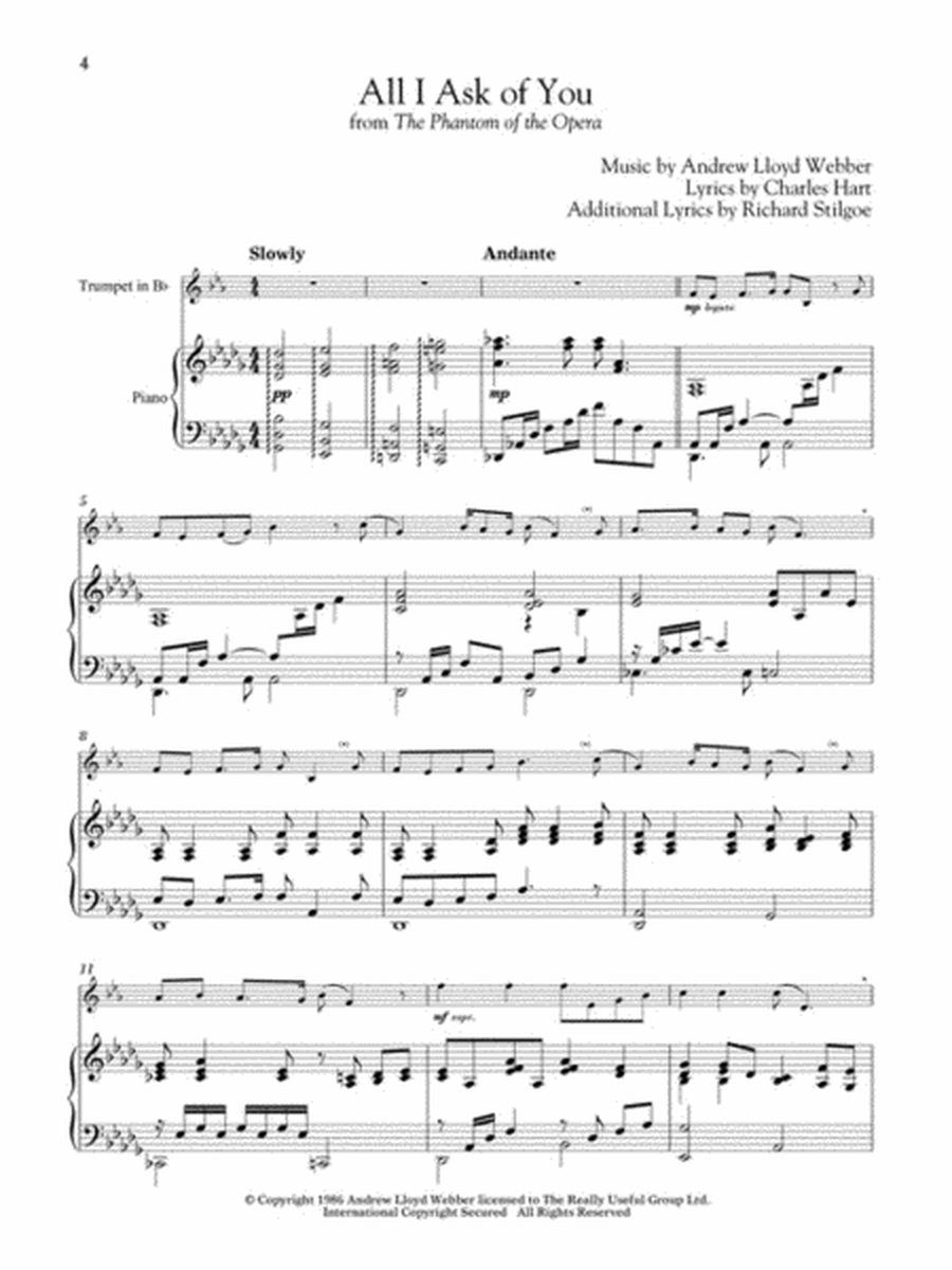 Broadway Songs for Classical Players - Trumpet and Piano