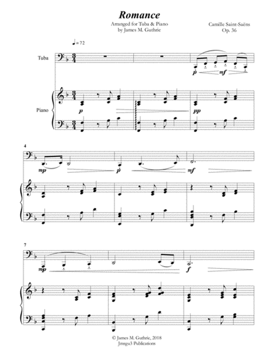 Saint-Saens: Romance for Tuba & Piano image number null