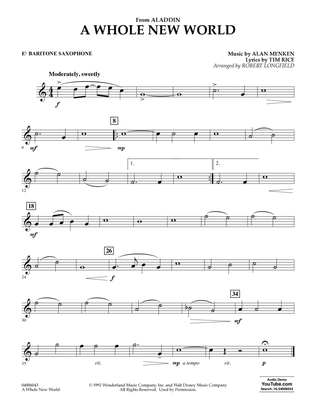 Book cover for A Whole New World (from Aladdin) (arr. Robert Longfield) - Eb Baritone Saxophone