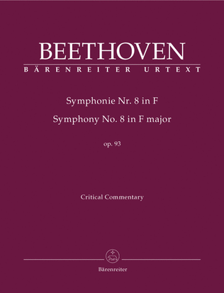 Book cover for Symphony, No. 8 F major, Op. 93