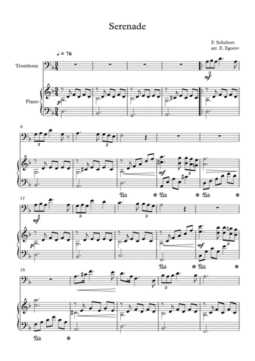 Serenade, Franz Schubert, For Trombone & Piano image number null