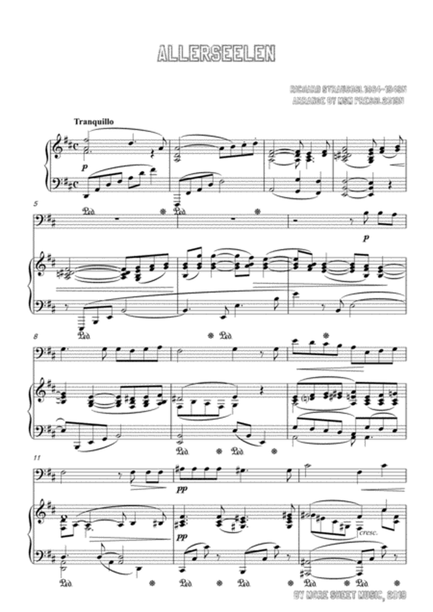 Richard Strauss-Allerseelen, for Cello and Piano image number null