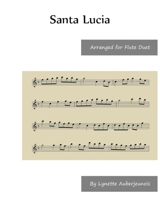 Book cover for Santa Lucia - Flute Duet