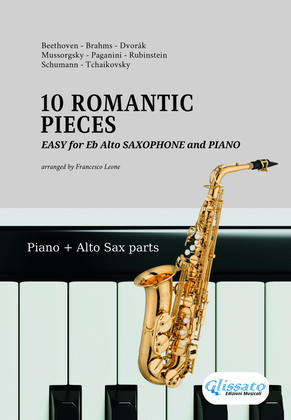 Book cover for 10 Easy Romantic Pieces - for Eb Alto Saxophone and Piano