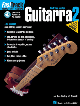 Book cover for FastTrack Guitar Method – Spanish Edition – Book 2