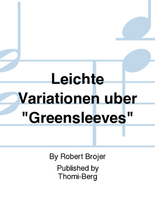 Book cover for Leichte Variationen uber "Greensleeves"