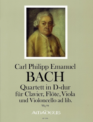 Book cover for Quartet in D major Wq 94
