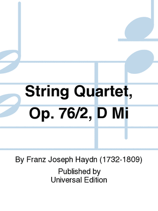 Book cover for String Quartet, Op. 76/2, D Mi
