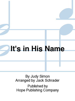 Book cover for It's in His Name