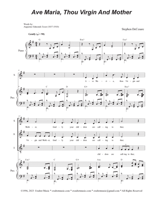 Ave Maria, Thou Virgin And Mother (SATB)