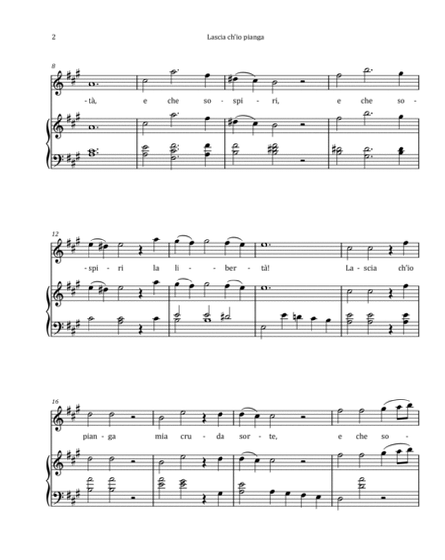 Lascia Ch'io Pianga by Händel - Tenor & Piano in A Major image number null