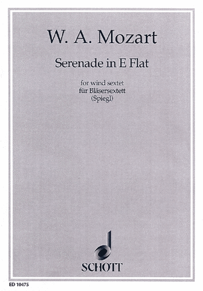 Book cover for Serenade in E Flat Major K. 375
