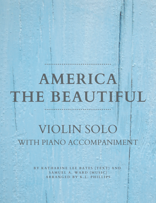 Book cover for America the Beautiful - Violin Solo with Piano Accompaniment
