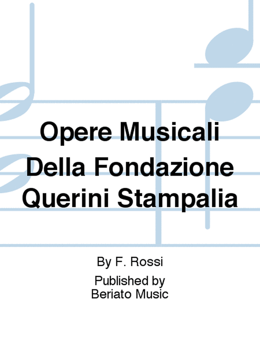 Opere Musicali Della Fondazione Querini Stampalia