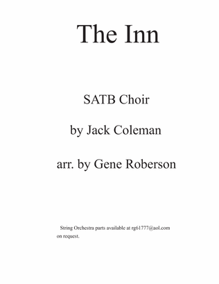 The Inn SATB CHOIR Piano Harp Strings