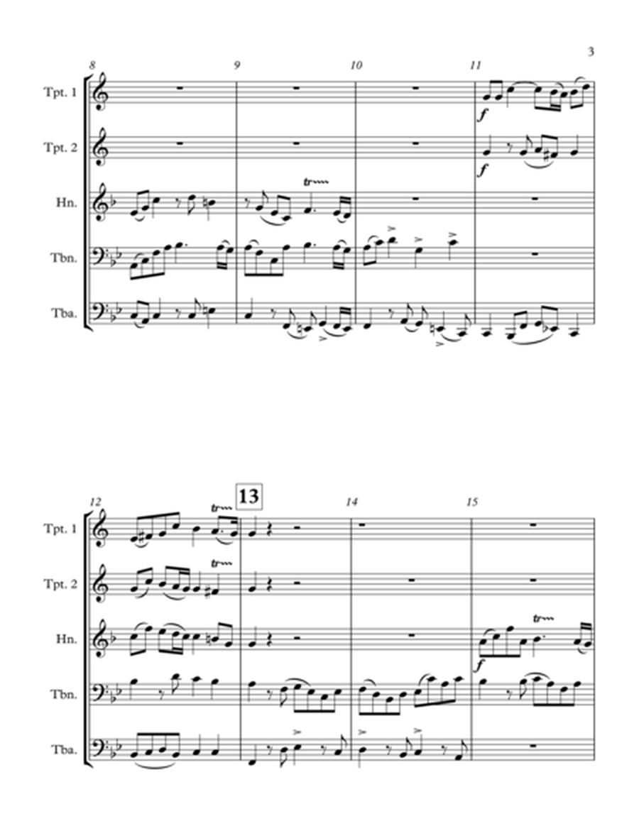 Coronation Anthem #2 - "The King Shall Rejoice" - for brass quintet image number null