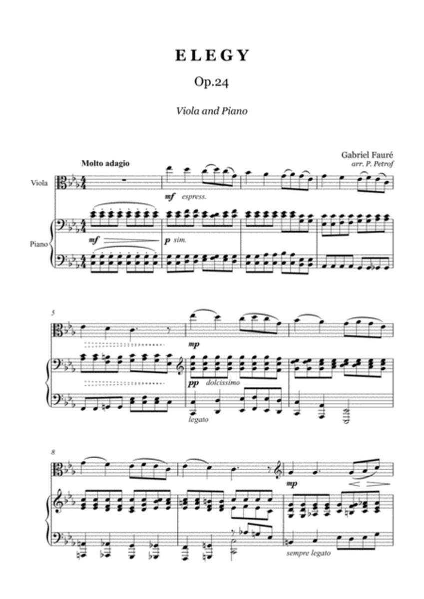 Faure - ELEGY Op.24 - viola and piano image number null