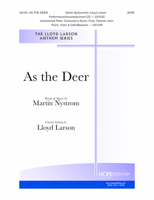 Book cover for As the Deer