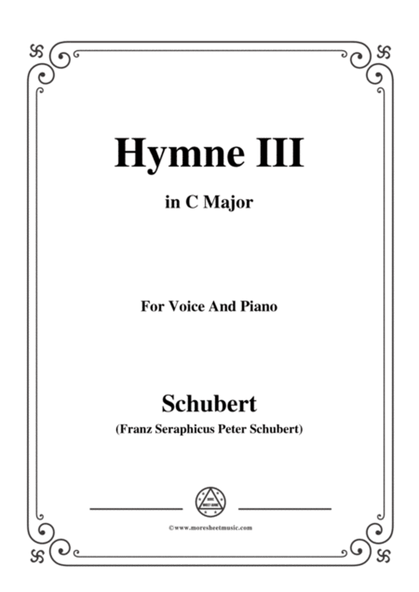 Schubert-Hymne(Hymn III),D.661,in C Major,for Voice&Piano image number null