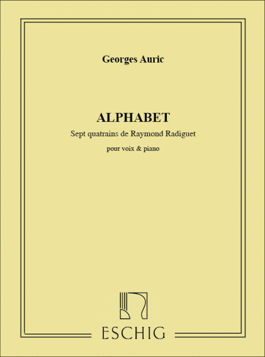 Alphabet Chant-Piano (7 Quatrains De Raymond