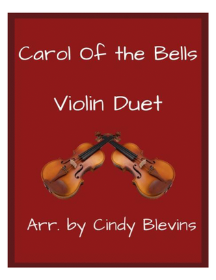 Book cover for Carol of the Bells, for Violin Duet
