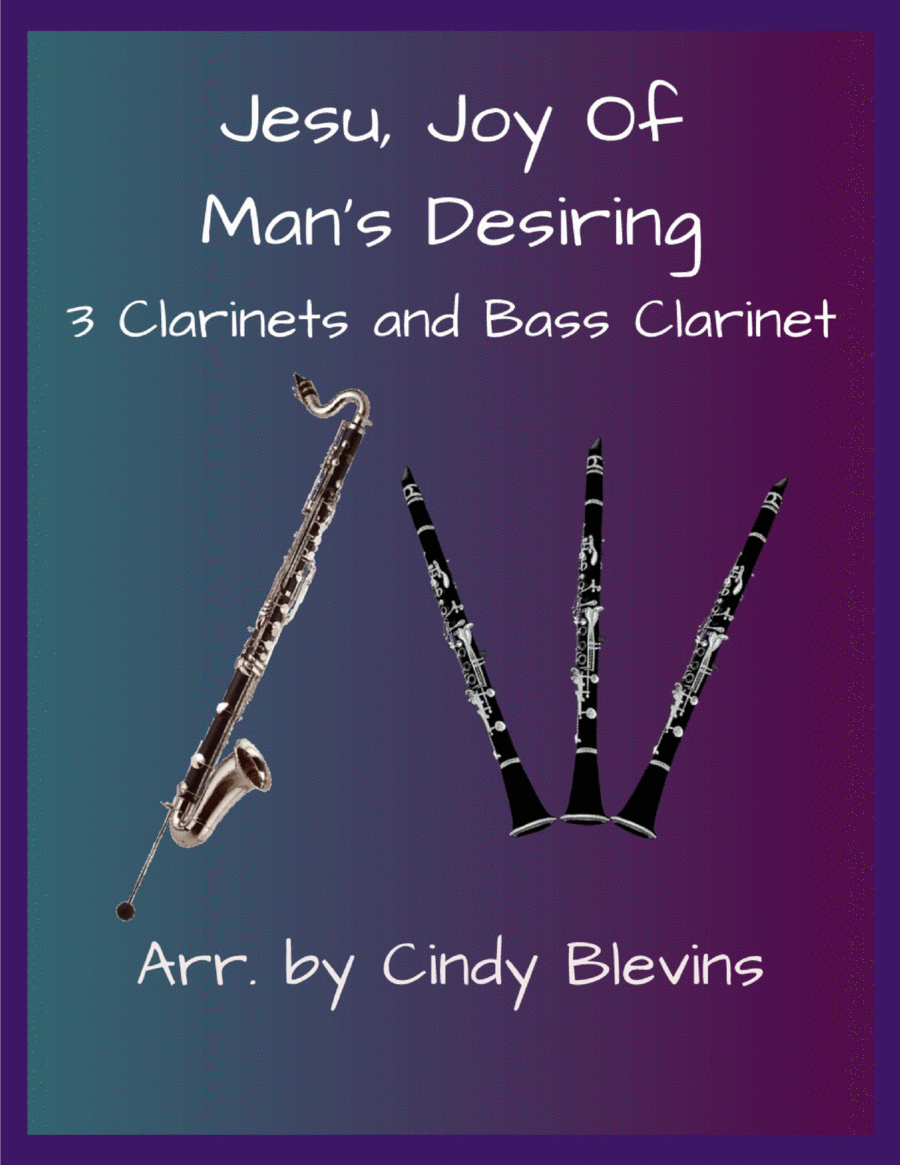 Jesu, Joy of Man's Desiring, for Three Clarinets and Bass Clarinet image number null